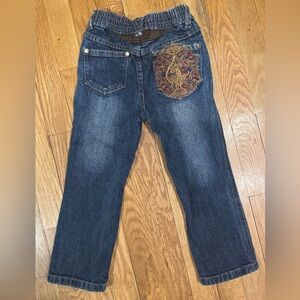 Baby Phat Blue Jeans with Gold and Red Design